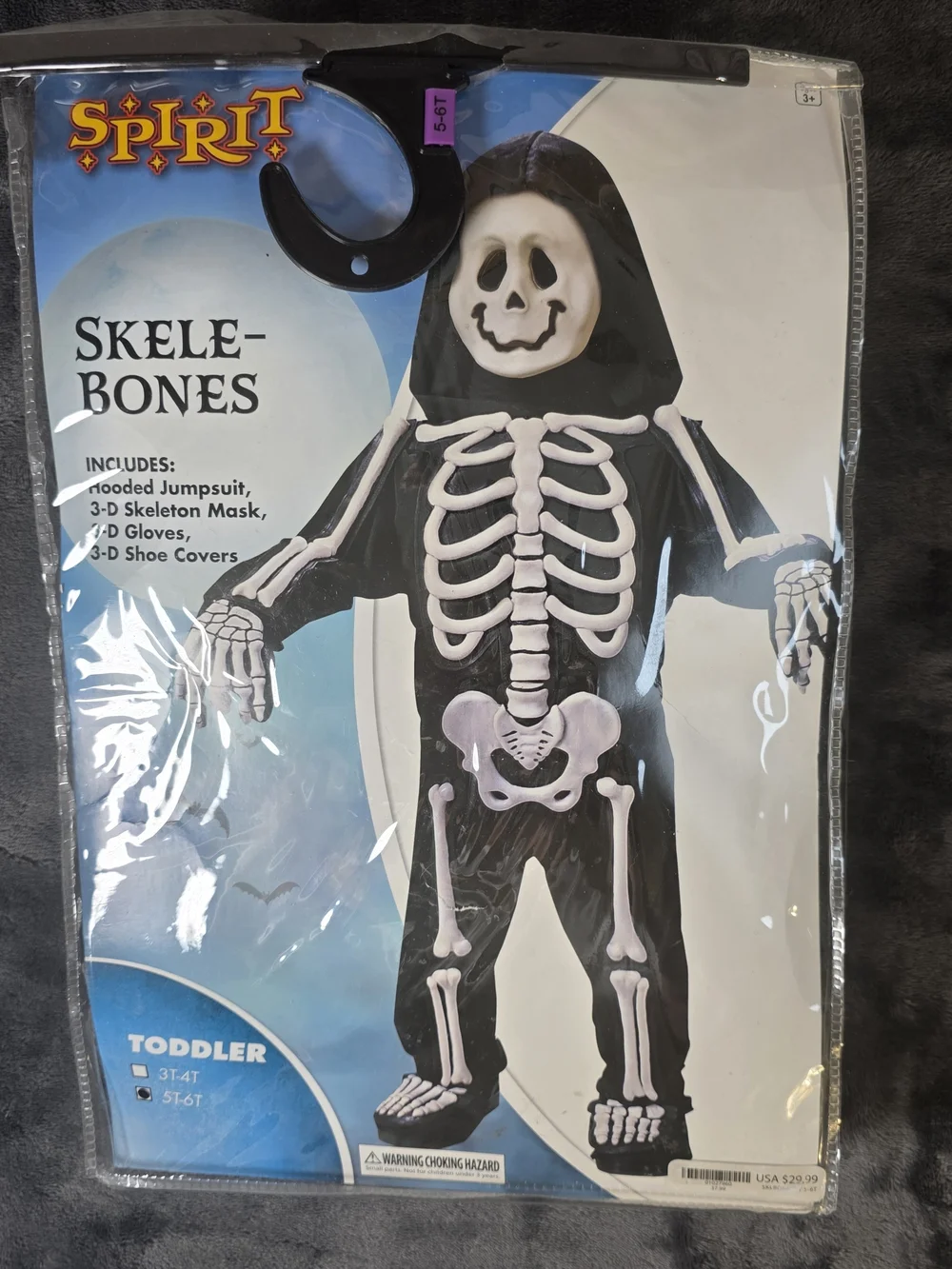 Spirit Skele-Bones Toddler Skeleton Costume - Black & White - Picture 1 of 11